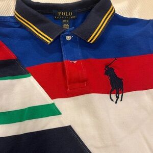 Large boys 14 16 
Ralph Lauren Striped polo